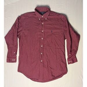 Polo Ralph Lauren Oxford Shirt Men's Size 16-32/33 Checks Long Sleeve Button Up